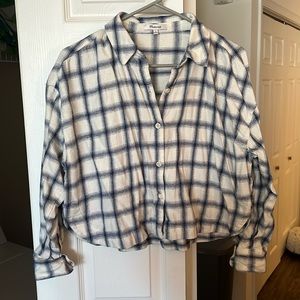 Madewell cropped flannel